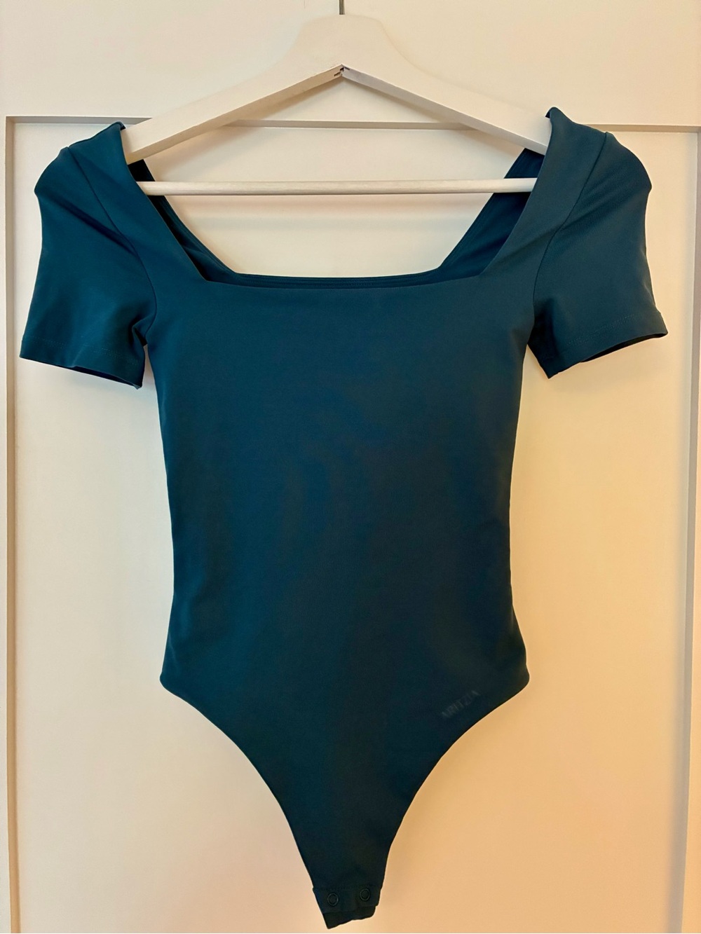 Aritzia Teal Short Sleeve One-Piece Bodysuit